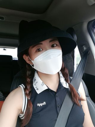 [심폐소생소] KF94 오늘의 마스크 대형 — 5점을 준 리뷰어가 2021년 8월 올린 사용 사진