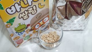 씨알푸드 뽀로로 시리얼 3종 — 5점을 준 리뷰어가 2022년 2월 올린 사용 사진