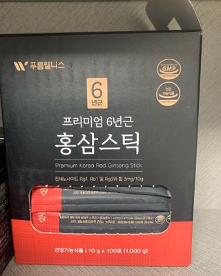 [푸름웰니스] 프리미엄 6년근 홍삼스틱 3mg x 100포 — 5점을 준 리뷰어가 2022년 4월 올린 사용 사진