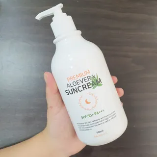 [닥터문] 프리미엄 알로에베라 선크림 500ml — 4.5점을 준 리뷰어가 2022년 6월 올린 사용 사진