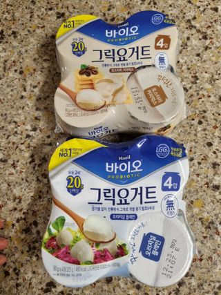 매일바이오 그릭요거트 오리지널 플레인 4개, 로스터리 커피믹스 4개 — 5점을 준 리뷰어가 2021년 12월 올린 사용 사진
