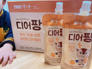 [몸엔용] 우리 아이 건강간식, 달콤한 녹용곤약젤리 디어팡 4종 — 5점을 준 리뷰어가 2022년 4월 올린 사용 사진