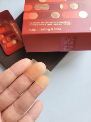 프리마인 귀족의 콜라겐, 92배 흡수율. 럭셔리 프리미엄 셀라브 콜라겐필름 30매 — 5점을 준 리뷰어가 2022년 5월 올린 사용 사진