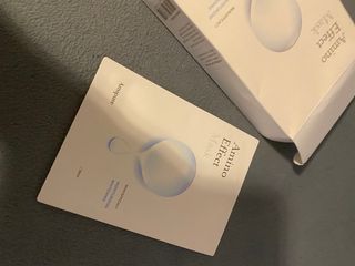 아미퓨어 촉촉하고 밝은 피부를 만들어주는 1일1팩, 아미노이펙트 마스크 10매 — 5점을 준 리뷰어가 2021년 7월 올린 사용 사진