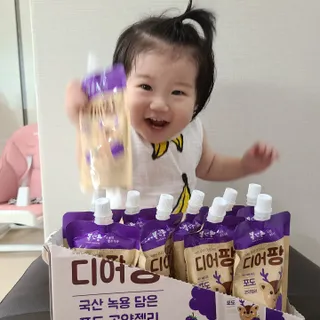 [몸엔용] 우리 아이 건강간식, 달콤한 녹용곤약젤리 디어팡 4종 — 5점을 준 리뷰어가 2021년 8월 올린 사용 사진