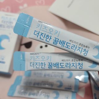 [이뮤니티플러스]우리아이 면역오키, 건강오키 _ 키즈오키 더진한꿀배도라지청 10포 1box — 5점을 준 리뷰어가 2022년 1월 올린 사용 사진