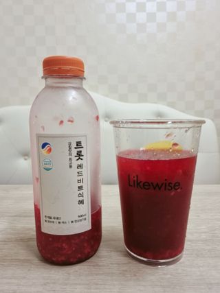 트롯전통식혜 트롯레드비트식혜 1리터 +500리터 — 5점을 준 리뷰어가 2021년 5월 올린 사용 사진