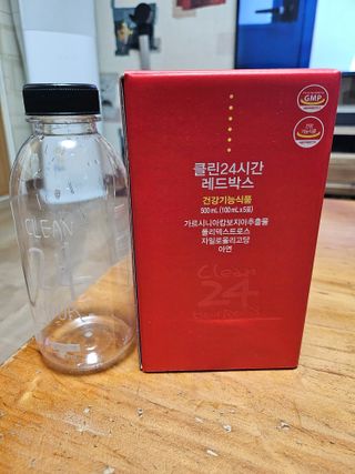 클린24시간 레드박스 1BOX(5포) + 전용보틀(500ml) — 5점을 준 리뷰어가 2024년 1월 올린 사용 사진