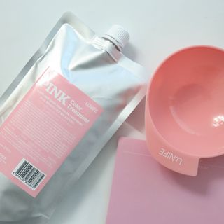 [유니프] 헤어 샤이니 핑크 컬러 트리트먼트 500g — 5점을 준 리뷰어가 2023년 12월 올린 사용 사진