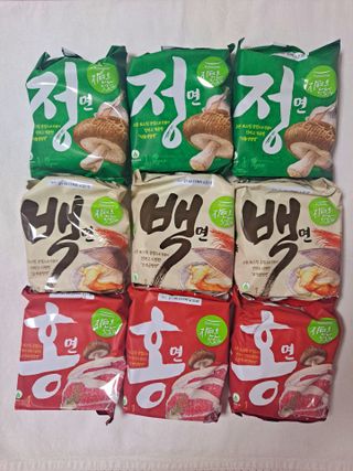 [풀무원] 자연은맛있다 정면, 백면, 홍면  세트 — 5점을 준 리뷰어가 2021년 4월 올린 사용 사진