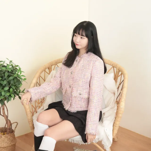 23SS Multi Tweed JK Pink 리뷰 사진