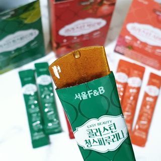 서울에프엔비 콜라스틴 3종 뷰티젤리스틱 45입 [ABC핏 15입 /  석류핏 15입 / 청스피루리나 15입] — 4점을 준 리뷰어가 2021년 9월 올린 사용 사진