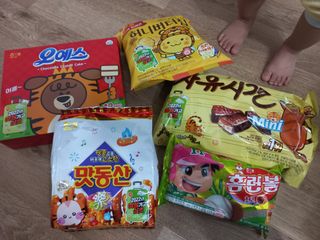 해태제과 2022 호랑이 스낵 5종 세트 — 5점을 준 리뷰어가 2022년 1월 올린 사용 사진