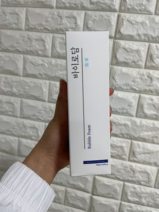 [바이로담] 저자극 약산성버블 폼 폼클렌징 150ml — 5점을 준 리뷰어가 2021년 4월 올린 사용 사진