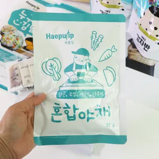 해풀잎 누구나 김밥*1ea [(혼합야채 35g *1ea,  김밥김 (5g, 5ea),  양념간장 (6g, 5ea), 참기름(5g, 2ea)] — 4점을 준 리뷰어가 2022년 5월 올린 사용 사진