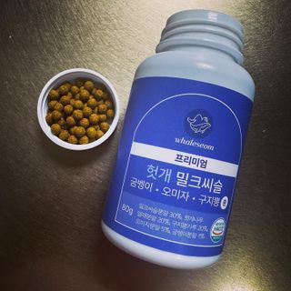 웨일섬 프리미엄 헛개 밀크씨슬 굼벵이 • 오미자 • 구지뽕 환 — 5점을 준 리뷰어가 2023년 6월 올린 사용 사진