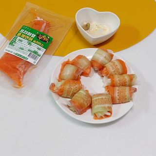 밸런스 다이어트랩 밸다랩 프리미엄 훈제연어 슬라이스 120g — 5점을 준 리뷰어가 2023년 5월 올린 사용 사진