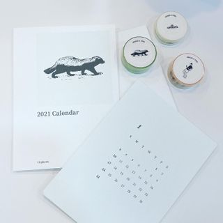 콜린스 2021 엽서 캘린더와 마스킹 테이프 3종 — 5점을 준 리뷰어가 2020년 12월 올린 사용 사진