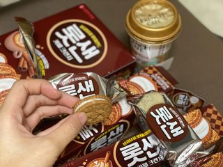 롯데제과 롯샌 카페크런치 — 5점을 준 리뷰어가 2021년 10월 올린 사용 사진
