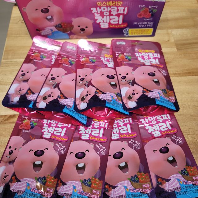 [팔도] 잔망루피젤리 믹스베리맛 42g 8개 리뷰 사진