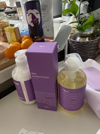 빅그린 베이비라인 3종세트 - 샴푸앤바디워시500ml,올인원로션500ml,바디크림170ml — 5점을 준 리뷰어가 2022년 11월 올린 사용 사진