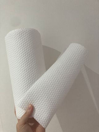 부직포나라 중금속유해물질ZERO 뜯어쓰는 주방 일회용수세미 60매 2매 — 5점을 준 리뷰어가 2022년 8월 올린 사용 사진