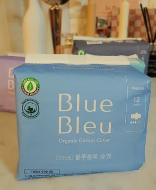 블루블루 유기농 순면 커버 생리대 — 5점을 준 리뷰어가 2021년 1월 올린 사용 사진