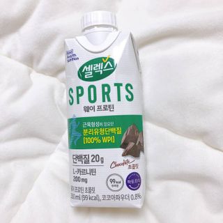 셀렉스스포츠 셀렉스 스포츠 웨이 프로틴 초콜릿 _ 330ml x 12팩 — 4.5점을 준 리뷰어가 2021년 3월 올린 사용 사진