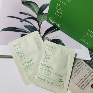 12월 15일 출시, 건강기능식품 브랜드 본리브 나 다운 시작 제품 3종 — 5점을 준 리뷰어가 2021년 1월 올린 사용 사진