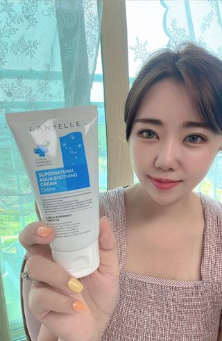 랑벨 수퍼내츄럴 아쿠아 수딩 크림 100ml — 5점을 준 리뷰어가 2022년 5월 올린 사용 사진