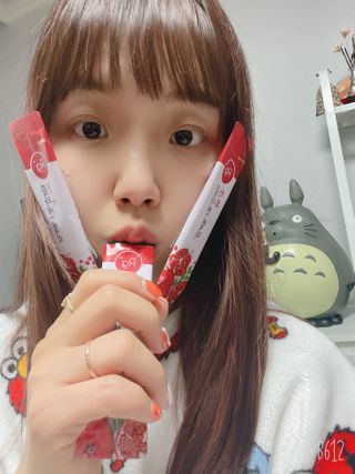 함초록 Rg+ 석류콜라겐젤리 — 5점을 준 리뷰어가 2021년 3월 올린 사용 사진