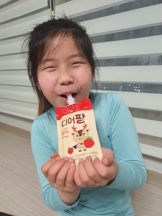 [몸엔용] 우리 아이 건강간식, 달콤한 녹용곤약젤리 디어팡 4종 — 5점을 준 리뷰어가 2022년 4월 올린 사용 사진