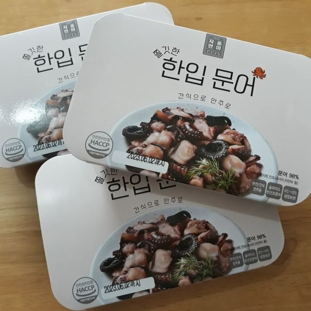 한입 문어 80g x  3팩 리뷰 사진