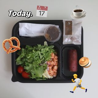 참살이도시락 작심삼일 샐러드도시락 3개 맛보기 새벽배송 또는 택배배송 — 5점을 준 리뷰어가 2021년 8월 올린 사용 사진