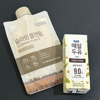 일일하우 슬리밍 플랜B 고소한 귀리맛, 진한 카카오맛 (체중조절식) — 5점을 준 리뷰어가 2023년 6월 올린 사용 사진
