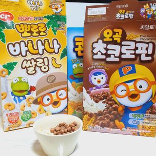 씨알푸드 뽀로로 시리얼 3종 — 5점을 준 리뷰어가 2022년 2월 올린 사용 사진