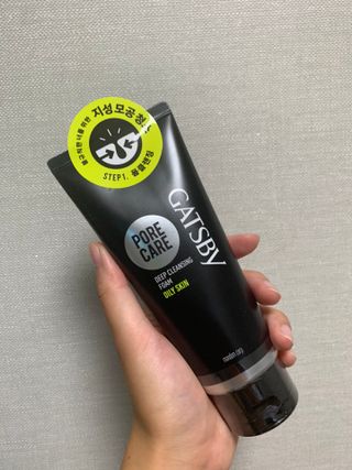 [갸스비] 지성 남성을 위한 포어케어 클렌징폼 — 3점을 준 리뷰어가 2021년 8월 올린 사용 사진