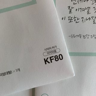 [이지아 마스크] 애니가드 더솔루션마스크 KF80 대형 컬러 4종 — 5점을 준 리뷰어가 2021년 7월 올린 사용 사진
