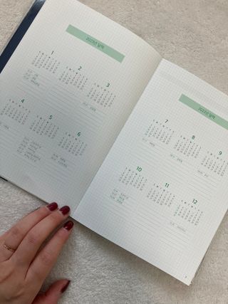 리훈 2023년 아이라이크 모눈 다이어리 미니달력 세트 — 5점을 준 리뷰어가 2022년 12월 올린 사용 사진