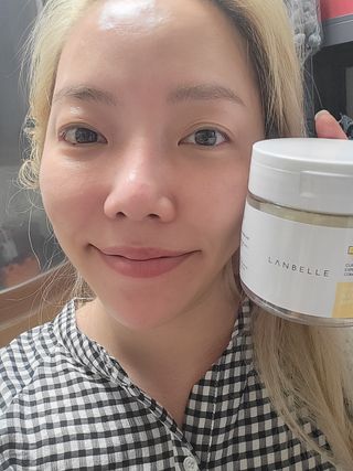 랑벨 비타 에너지 잡티 앰플 패드 65매 (투명하고 밝은 얼굴 광채패드) — 4점을 준 리뷰어가 2022년 6월 올린 사용 사진