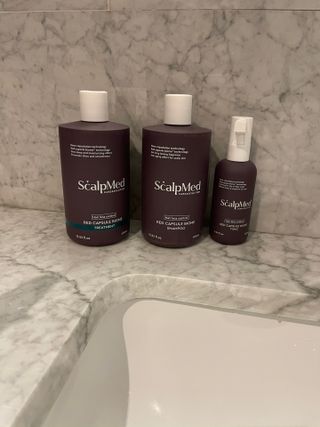 스칼프메드 레드캡슐바이옴 두피케어 프로바이오틱스 유산균 두피관리 세트 — 5점을 준 리뷰어가 2021년 4월 올린 사용 사진