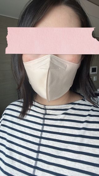 애니가드 셋업메베마스크 (대형 4컬러 + 중형 4컬러) — 5점을 준 리뷰어가 2022년 4월 올린 사용 사진