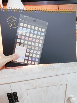 리훈 곰부 체크리스트+ 곰부 리무버블스티커 1장 — 5점을 준 리뷰어가 2021년 5월 올린 사용 사진