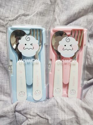 유비맘 스푼포크 케이스 세트 1+1 _컬러랜덤 발송 — 4점을 준 리뷰어가 2021년 2월 올린 사용 사진