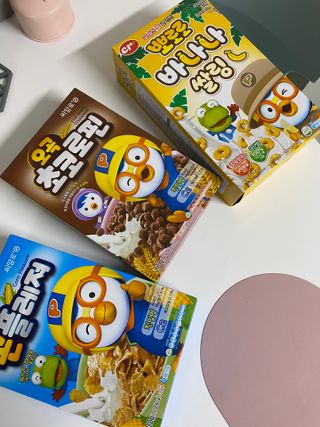 씨알푸드 뽀로로 시리얼 3종 — 5점을 준 리뷰어가 2022년 2월 올린 사용 사진