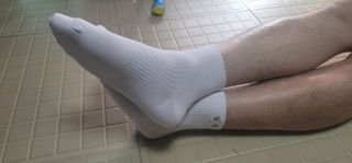 [사이즈가 있는 양말 필로이] 남/여 골지 발목 양말 4족 세트 남【S, M, L, XL】여【S, M, L】_컬러 랜덤 — 5점을 준 리뷰어가 2022년 6월 올린 사용 사진