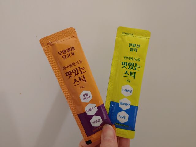 페페로니 맛있는 스틱 - 무항생제 닭고기 15개 + 원양선 참치 15개 리뷰 사진