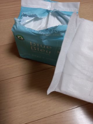 블루블루 유기농 순면 커버 생리대 — 5점을 준 리뷰어가 2021년 1월 올린 사용 사진