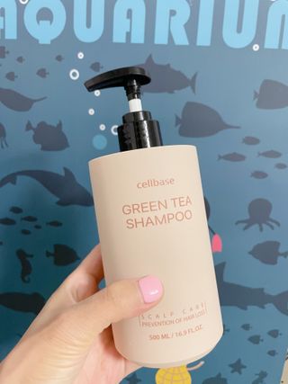 프리마인 더이상 뻣뻣하고 효과없는 탈모샴푸는 NO. 근본부터 케어하는 셀베이스 그린티샴푸(500ml) — 5점을 준 리뷰어가 2023년 4월 올린 사용 사진