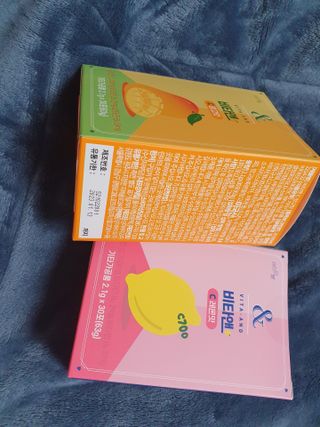 비타앤C 레몬맛, 망고맛 — 5점을 준 리뷰어가 2021년 4월 올린 사용 사진